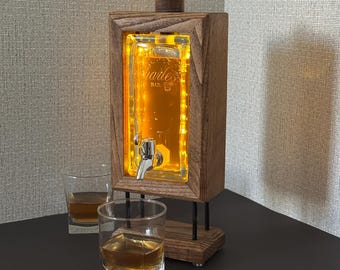 Liquor Dispenser with Whiskey Decanter Custom Bourbon Decanter and Drink Dispenser for Alcohol Lovers