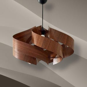 Mid Century Modern, Pendelleuchte, Lampenschirme, Vintage Beleuchtung, moderne Kronleuchter, Hängelampe, Deckenleuchte, Holz Kronleuchter