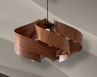 Mid Century Modern, Pendant Light, Lamp Shades, Vintage Lighting, Modern Chandelier, Hanging Lamp, Ceiling Light, Wood Chandelier