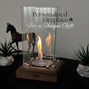 Chimenea moderna de madera de nogal con decoración de esquina, fogata, chimenea de sobremesa, chimenea portátil de lujo, chimenea de bioetanol sin olor