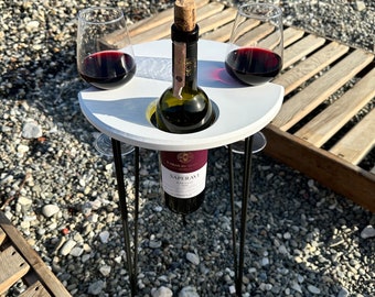 Wine holder Modern Wine stand Portable wine rack Wooden wine serving accessory Outdoor wine holder Elegant wine stand Rustic wine stand