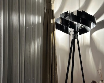 Floor Lamp Wooden Tripod Modern Scandinavian LED Corner Light