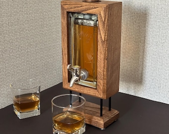 Whiskey Dispenser and Liquor Decanter Personalized Drink Dispenser with Custom Bourbon Decanter