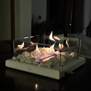 Indoor Fireplace, Handmade Products, Cozy Home Decor, Smokeless Fire Pit, Portable Fire Pit, Small Space Design, Man Cave Decor