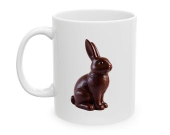 Chocolate Easter Bunny Mug | Spring Coffee Cup, Bunny Lover Gift