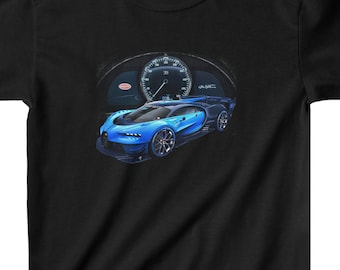 Kids Supercar Chiron T shirt, youth Supercar shirt, gifts for boys, gifts, graphic shirt, Supercar lover shirt, Supercar Chiron, blue Chiron