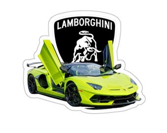Supercar sticker, car sticker, back to school, gifts for boys, kids stickers, kids car stickers, boys stickers, laptop, Kiss-Cut Stickers