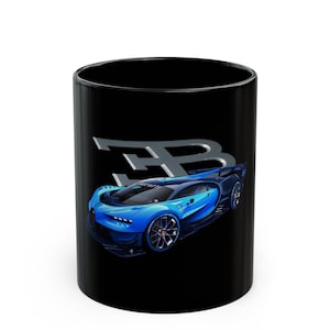 Supercar Coffee Mug: Blue Chiron Ceramic Mug