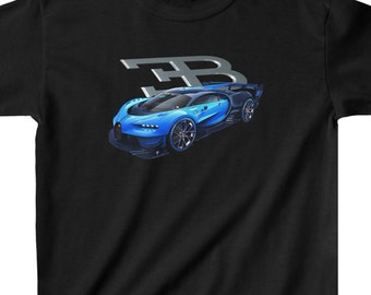 Camiseta infantil Supercar Chiron: camiseta gráfica Bugatti Lover
