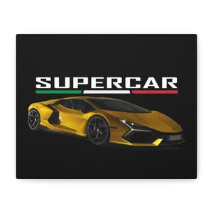 Supercar wall decor, Supercar canvas wall decor, canvas art, supercar car poster, sportscar wall decor, car poster canvas, Matte Canvas,