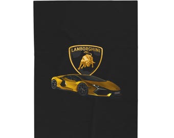 Velveteen Plush Blanket, Luxury Sport Car Design Throw, Cozy Gift for Car Lovers, Super Soft Home Decor, Birthday Present, Supercar gifts