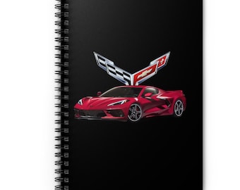 Supercar Spiral Notebook: Ruled Line Paper (6" x 8")