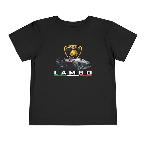 スーパーカー幼児用Tシャツ：ランボルギーニのグラフィックTシャツ