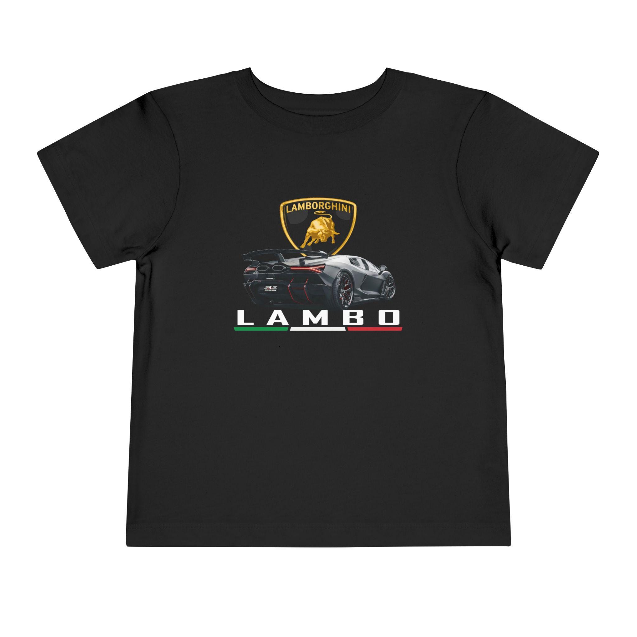 スーパーカー幼児用Tシャツ：ランボルギーニのグラフィックTシャツ
