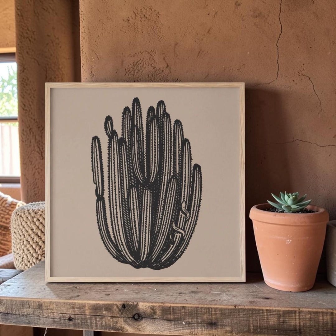 Cactus Western Print – Saguaro Wall Art PDF (digital Download) - Etsy