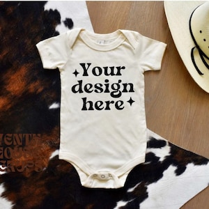 Bella Canvas Mockup | Western Bodysuit Mockup | Bella Canvas Baby Mockup | Baby Bodysuit Mockup | Baby One-piece Mockup | Mockup for Baby