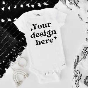 Gerber Onesie Brand Mockup | Bodysuit Mockup | Gerber Brand Onesie Mockup | Baby Bodysuit Mockup | Baby One-piece Mockup | Mockup for Baby