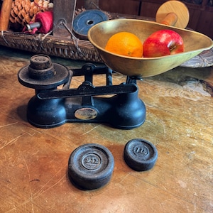 Vintage scale & weights
