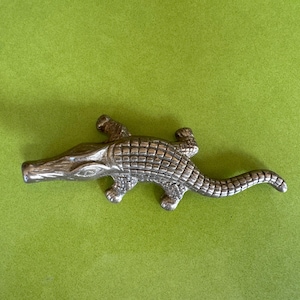 Brass alligator, brass crocodile
