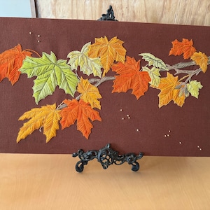 Embroidery crewel wall hanging