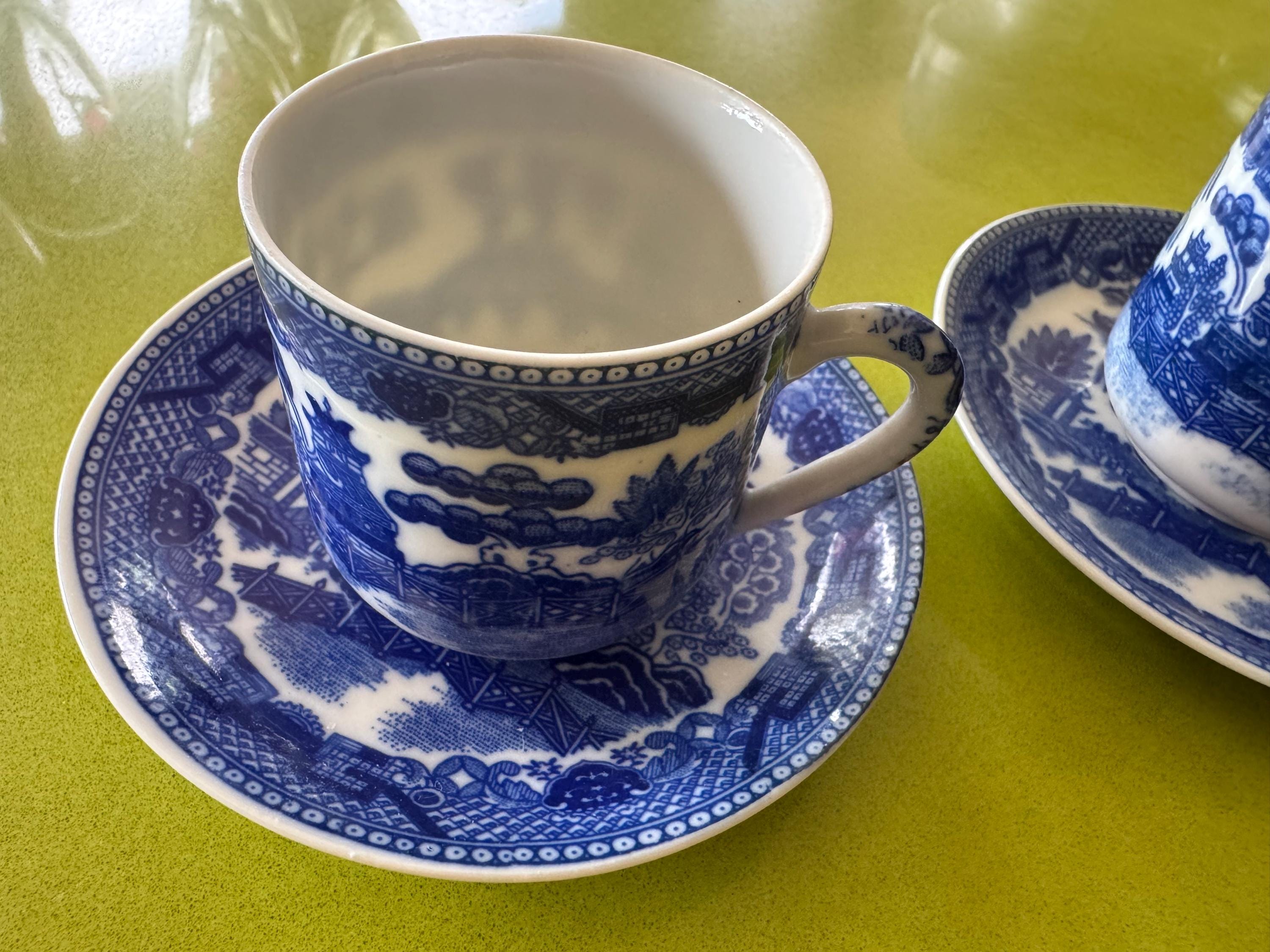 Blue Willow Cups