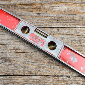 Vintage Exact Handy Level Nr A9 - Aluminium Torpedo Vattenpass Tillverkad i USA