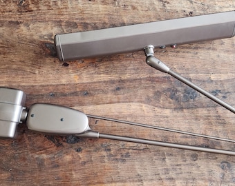 Vintage Dazor Model P-2134 Drafting-bureaulamp - klem op bruine metalen werklamp