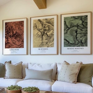 Custom Topographic Map of Anywhere in the World, Map Art Gift Ideal for Home, Office Contour Map Personalized Colorful Print Frame or Canvas