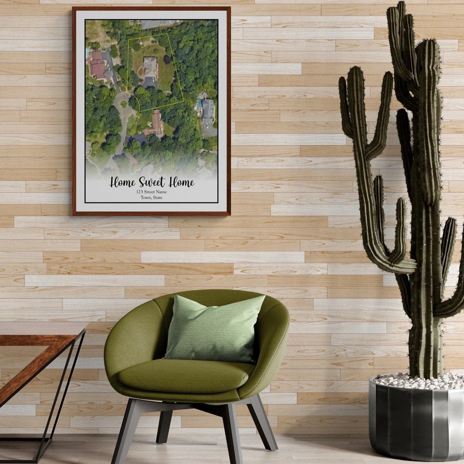 Custom Property Map, Housewarming Gift Wall Art Parcel Map Realtor Gift