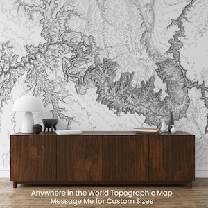 Wandbild Benutzerdefinierte topografische Wandbild zum Abziehen und Aufkleben, Übergroße Karte, Konturkarte, Wandbild, Wandbild, Wandbild, Wandbild, Wandbild, Wandbild, Wandbild, Wandbild, Wandbild