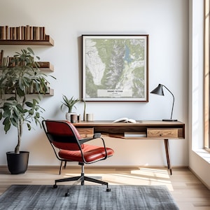 Modern Topographic Map Anywhere in the World, Any City, Any Town, Any Country or Region