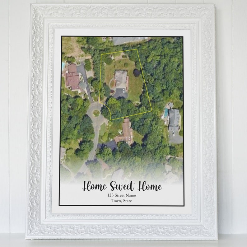 Custom Property Map Housewarming Gift Wall Art Parcel Map Etsy