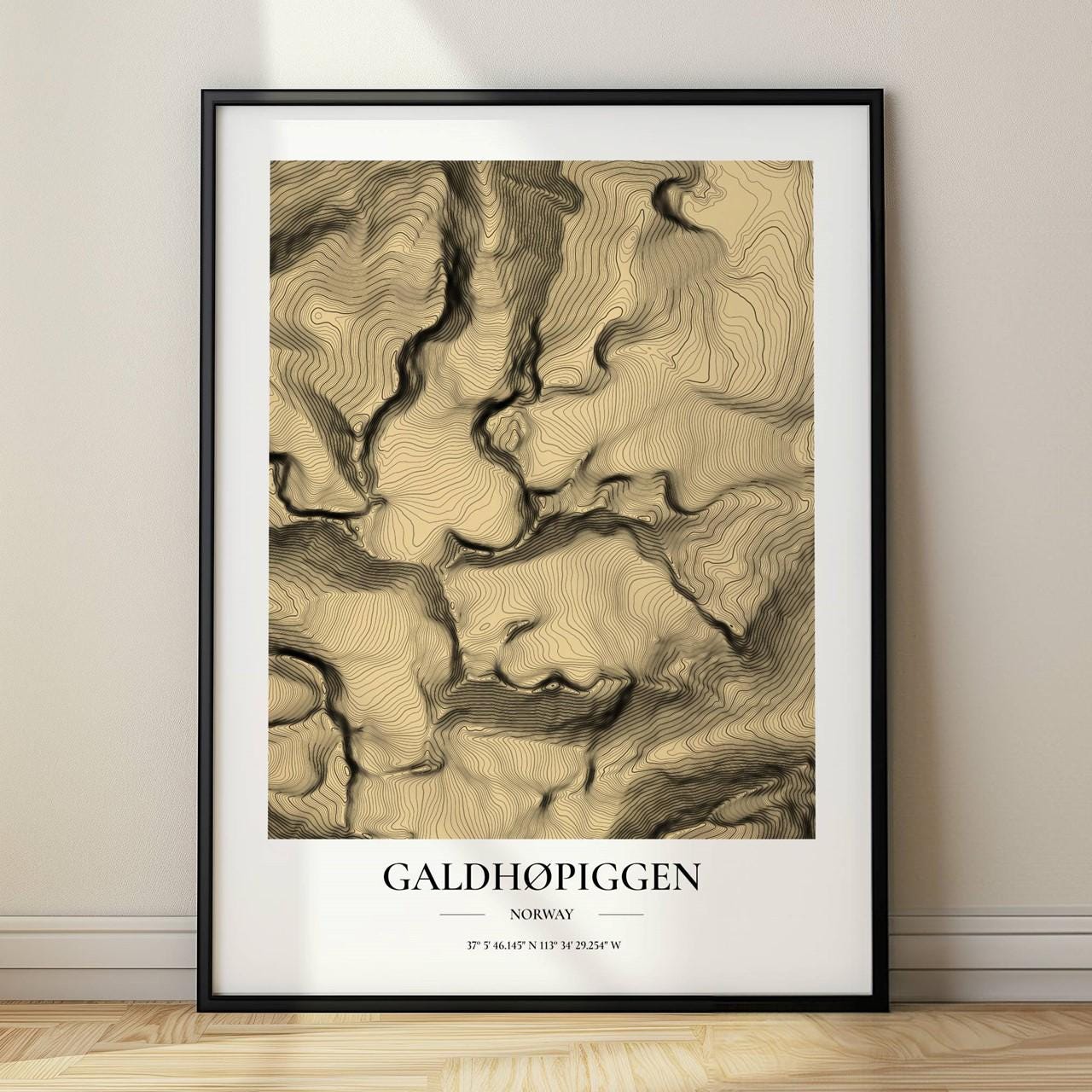 Custom Topographic Map of Anywhere in the World, Map Art Gift Ideal for ...