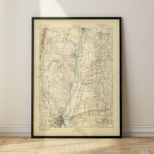 ビンテージ USGS 地形図プリント 歴史的な地質調査所の米国都市と町の地図 額入りまたは額なし 地図愛好家へのギフト
