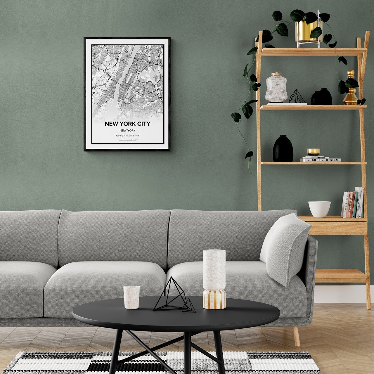 New York City Map Poster Street Map Wall Art NYC Gift Includes - Etsy