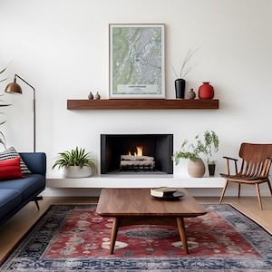 Modern Topographic Map Anywhere in the World, Any City, Any Town, Any Country or Region