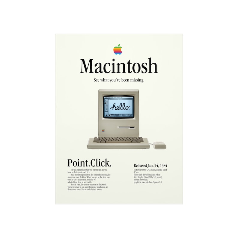 Nostalgic 90s Macintosh Poster - Etsy