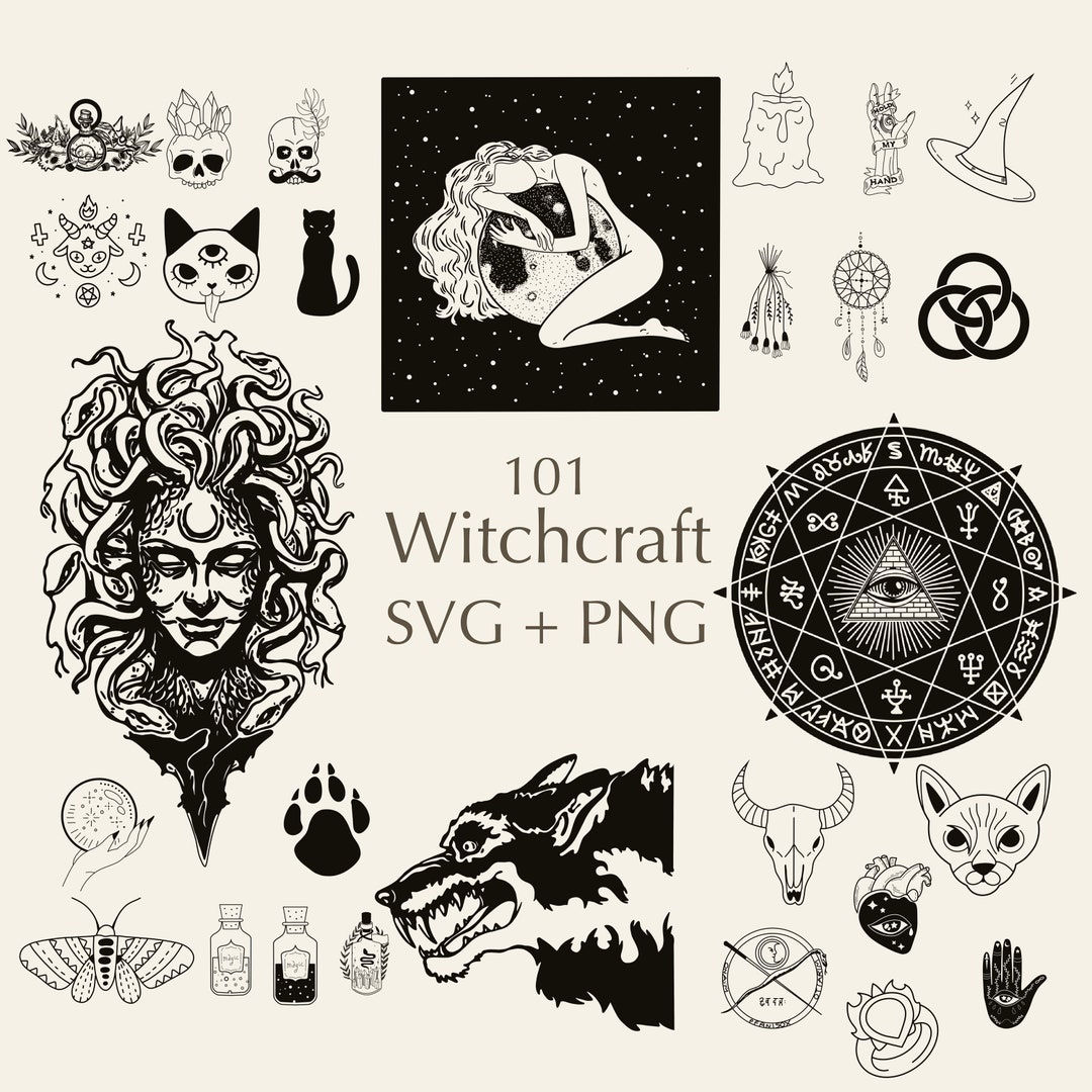 101 Witchcraft Svg Bundle Witch Svg Designs Dark Soul Svg Mystical Svg