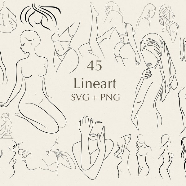 Line art Svg bundle | minimal svg | Line Art woman svg | minimalistic svg | svg files | commercial use included