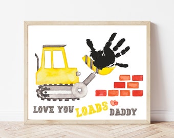 Father's Day Handprint, Daddy Handprint Craft, Father's Day Gift from Kids, Daddy Valentines Day Handprint, Handprint Art for Baby Toddlers