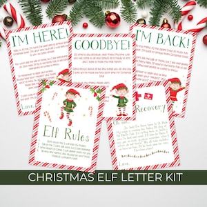 Elf Letters, Elf Kit, Christmas Letters Bundle, Elf Arrival Letter, Elf Mail, Elf Goodbye Letter, Elf Rules, Elf Props, Elf Return Letter