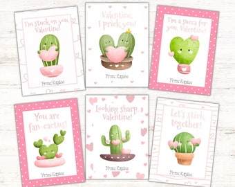 Cactus Valentines, Classmate Valentines, Editable Valentines Cards, Classroom Valentines, Preschool Valentines, Daycare Valentine, Printable