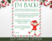 Elf Arrival Letter, Christmas Elf Welcome Letter, Elf Arrival Letter from Santa, Kids Christmas Fun, Instant Download Elf Letters to Kids