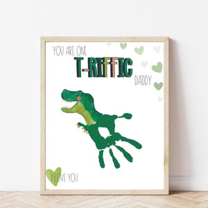 Handprint Art Craft for Dad Father's Day Gift from Kids Dad Birthday Gift Fathers Day Preschool Activity Handprint Craft Keepsake