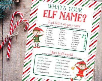 What's Your Elf Name, Christmas Games, Elf Name, Elf Kit Printable, Elf Printable, Elf Arrival, Elf Accessories, December Classroom Activity