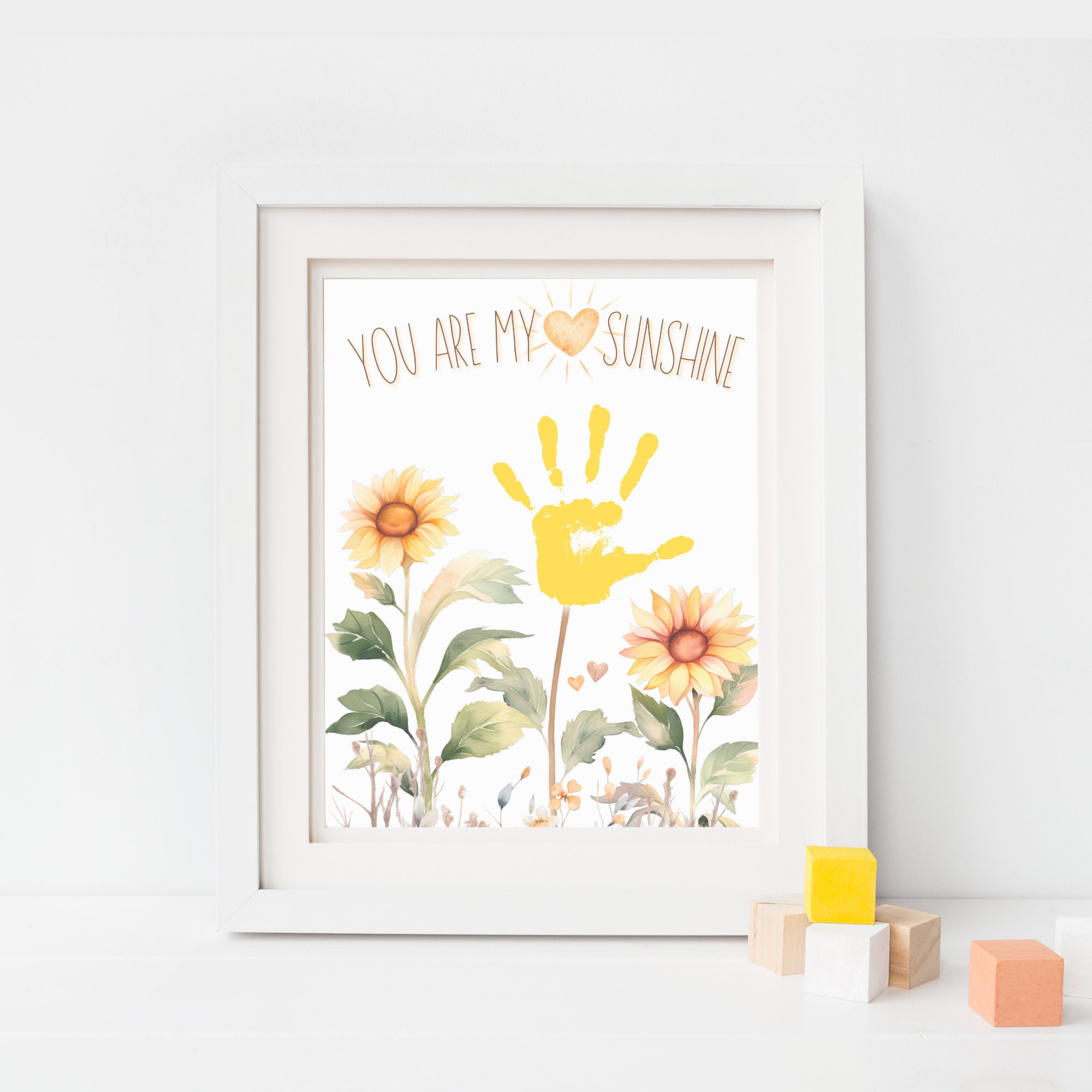 You Are My Sunshine Handprint Art Flower Handprint Etsy