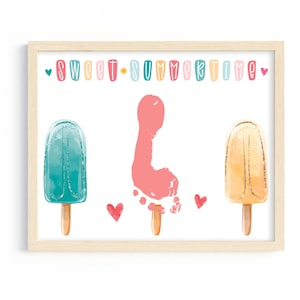 Summer Handprint Craft: Sweet Summertime Handprint Art, Summer Activity for Kids Toddlers, Preschool, PreK, Daycare, Summer Camp Art Project