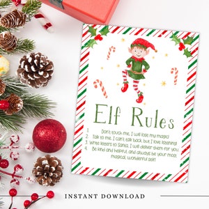 Christmas Elf Rules, Elf Arrival Letter, Kids Christmas Fun, Instant Download Elf Letters to Kids, Printable Christmas Elf Letters