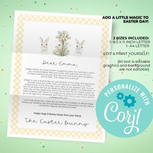 Editable Letter From the Easter Bunny, Printable Easter Bunny Letter ...