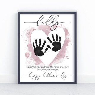 CJ&M Metro Da Falegname Per Festa Del Papà – Idea Regalo Con Impronte Mani, Lavoretto Creativo Per Bambini, Asilo, Ricordo Personalizzato Per Papà E Nonno